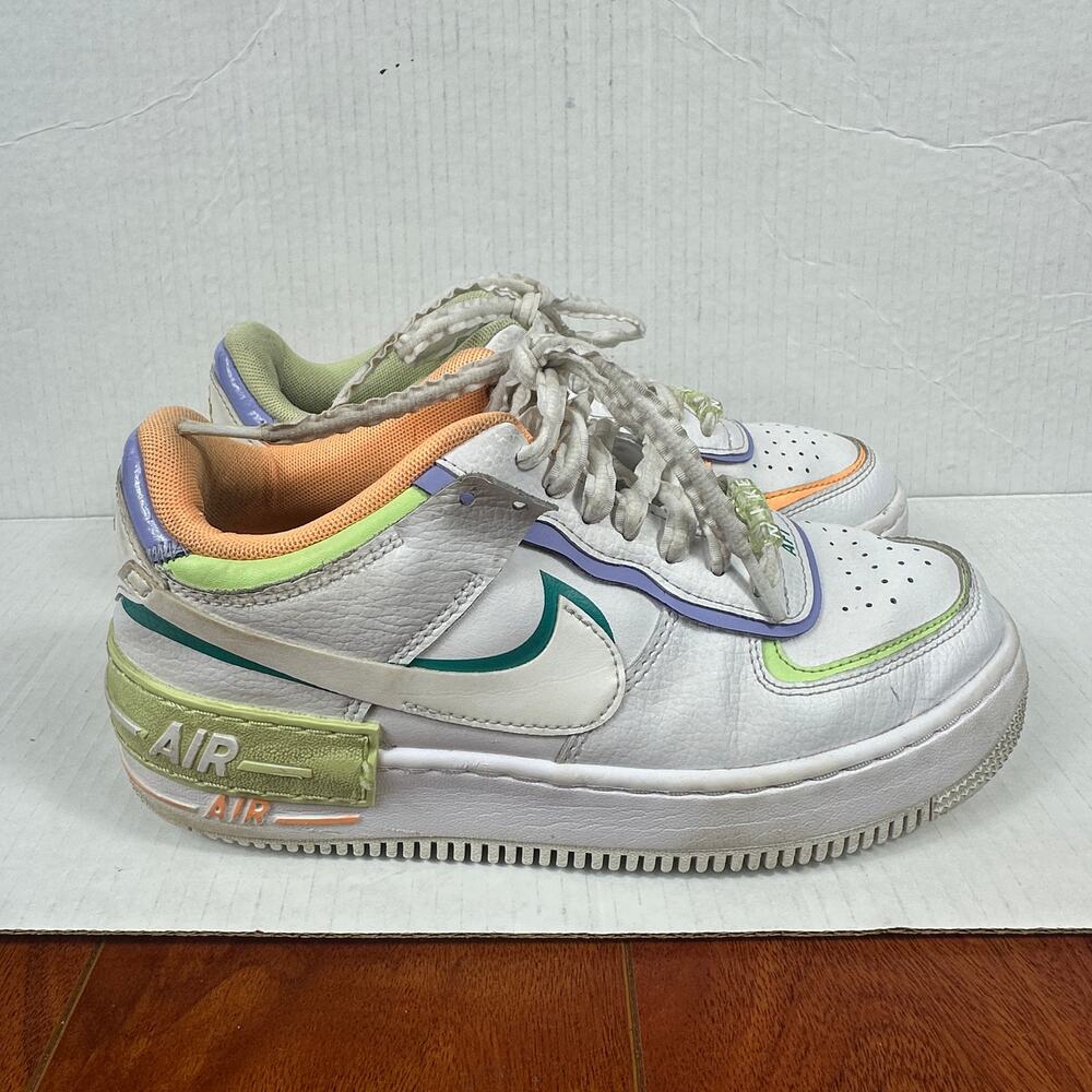 Size 7.5 - Nike Air Force 1 Shadow White Multi-Color Womens